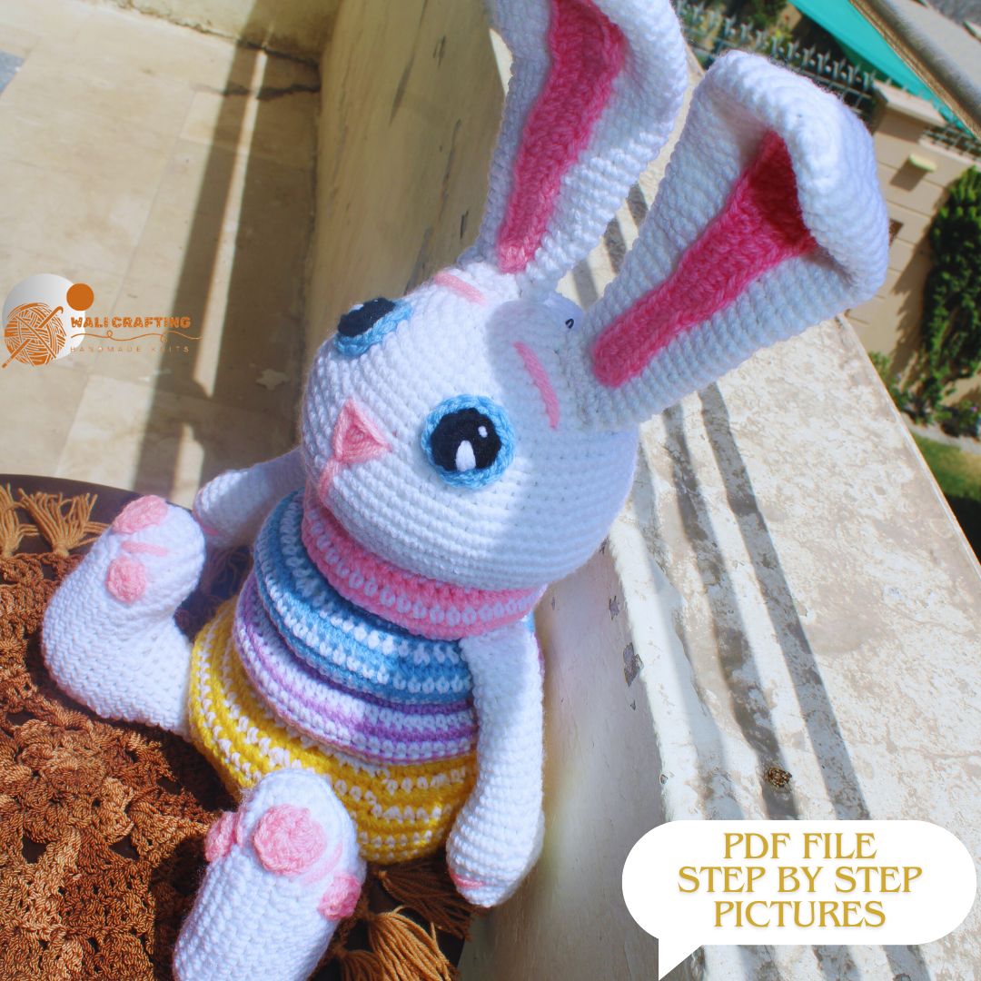 Easter Bunny Crochet pattern - Cute Bunny Pdf.