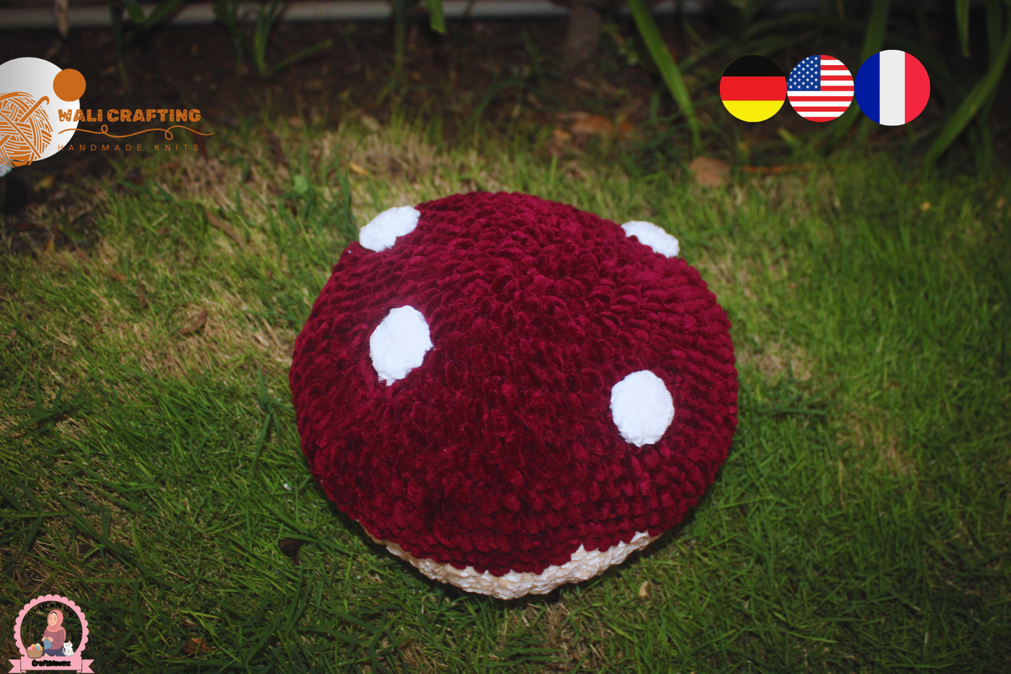 Mushroom Crochet Pattern/Amigurumi Doll with Hat (PDF Download)