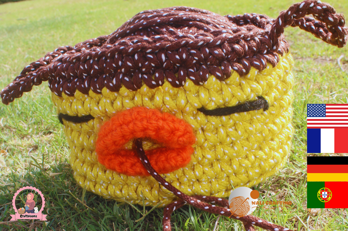 yarn Holder Crochet Basket PATTERN - gift for mom- Instant download pdf