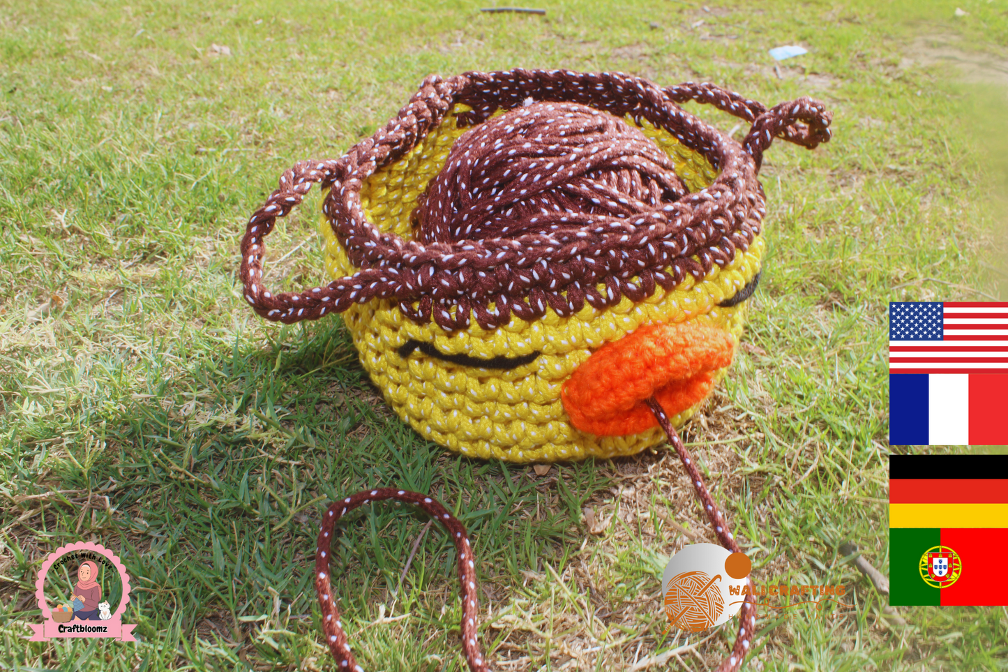 yarn Holder Crochet Basket PATTERN - gift for mom- Instant download pdf