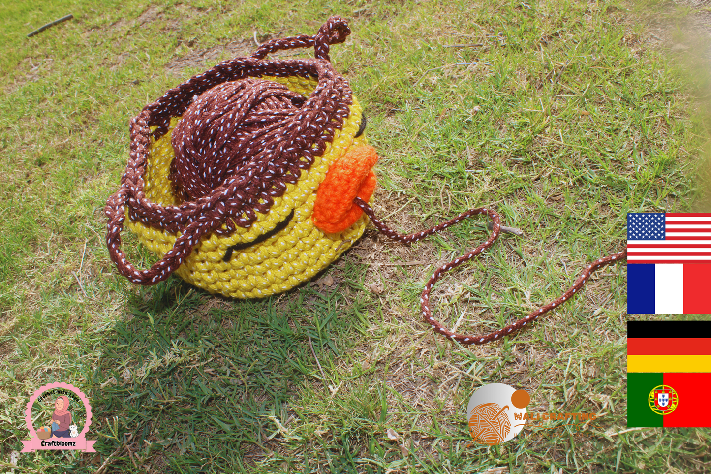 yarn Holder Crochet Basket PATTERN - gift for mom- Instant download pdf