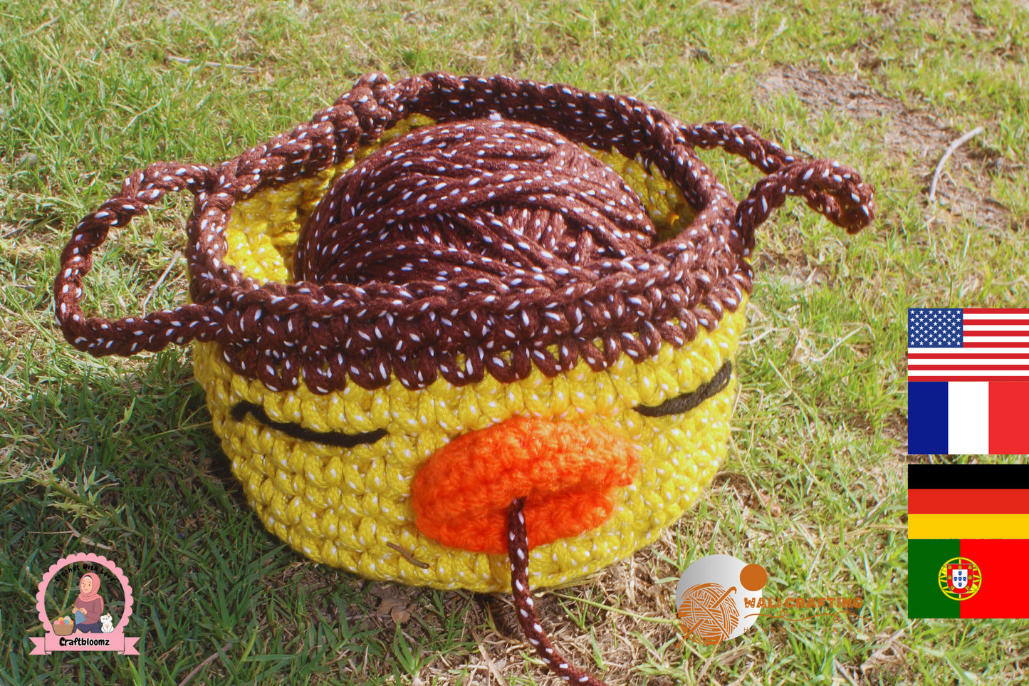 yarn Holder Crochet Basket PATTERN - gift for mom- Instant download pdf