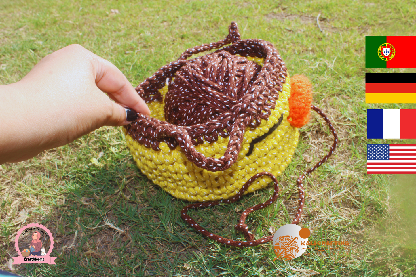 yarn Holder Crochet Basket PATTERN - gift for mom- Instant download pdf