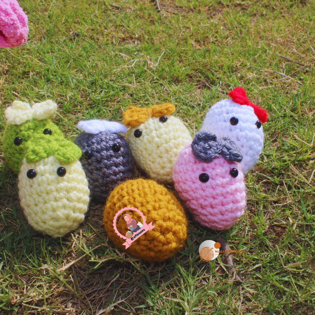Bunny Easter Eggs Basket Crochet Pattern-Instant download pdf File.