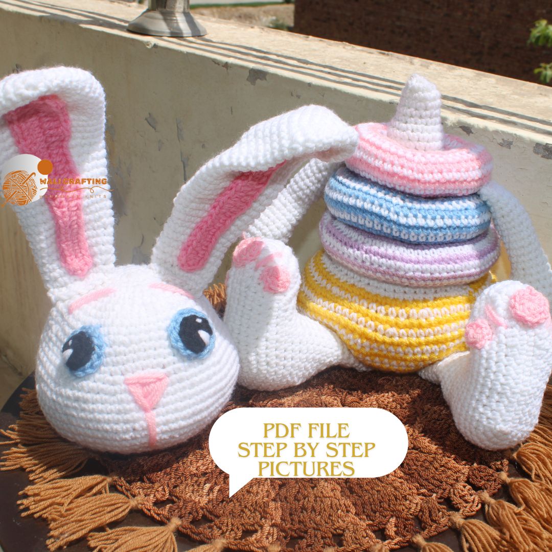 Easter Bunny Crochet pattern - Cute Bunny Pdf.