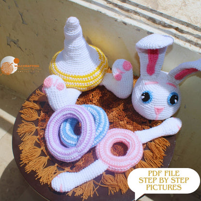 Easter Bunny Crochet pattern - Cute Bunny Pdf.