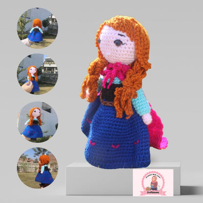 Anna Frozen Crochet Pattern-Cute Doll pdf file.