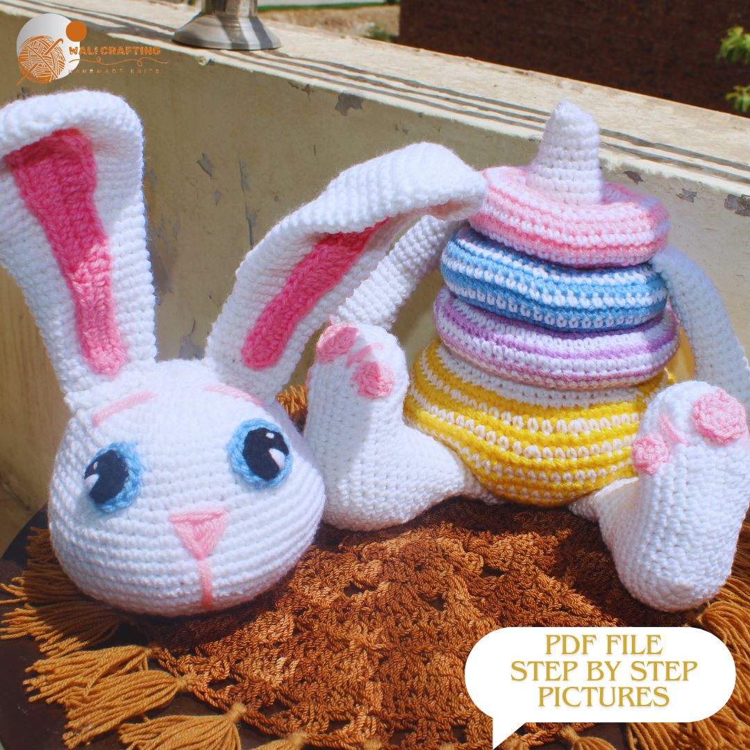 Easter Bunny Crochet pattern - Cute Bunny Pdf.