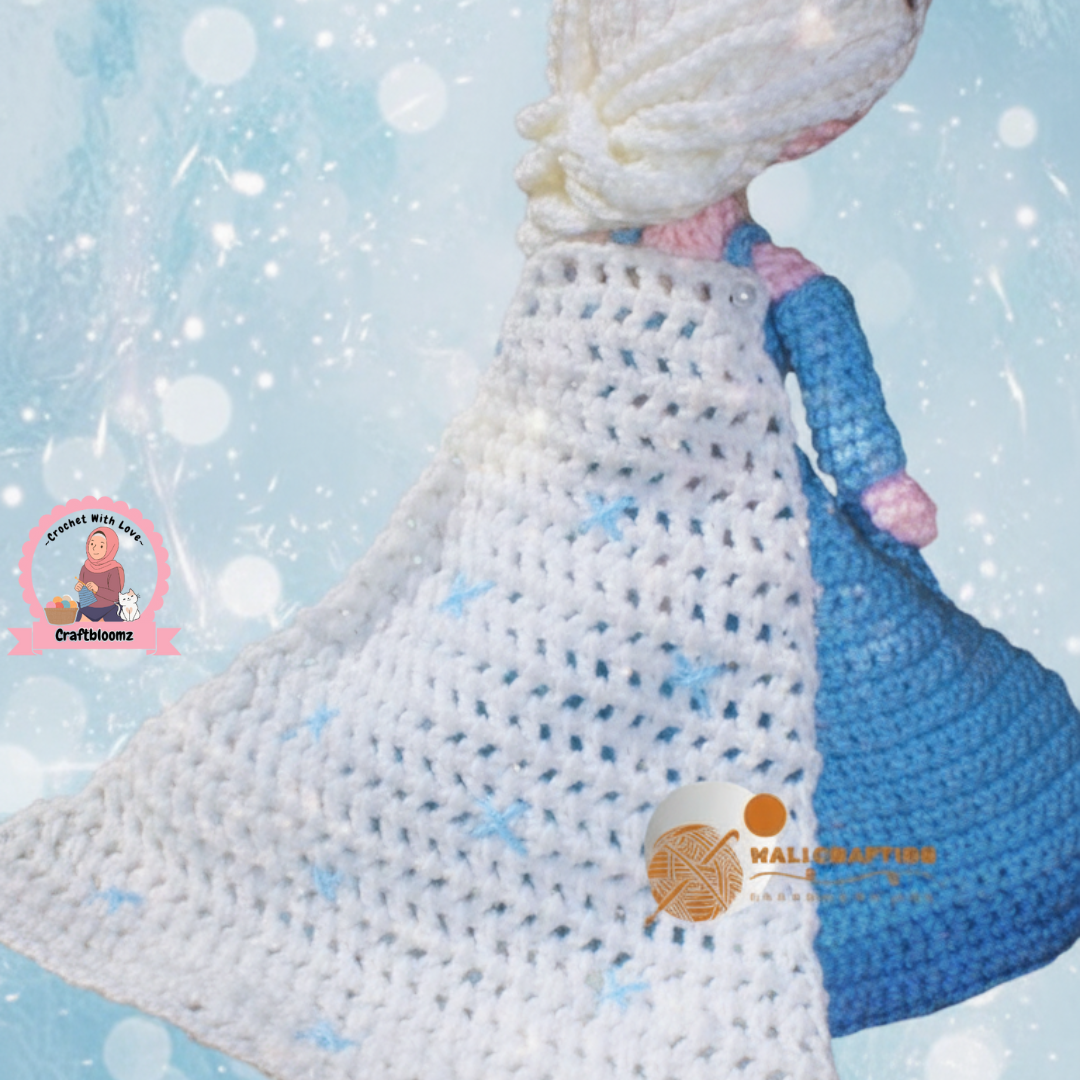 Frozen Elsa Crochet Pattern-Snow Doll pdf File.