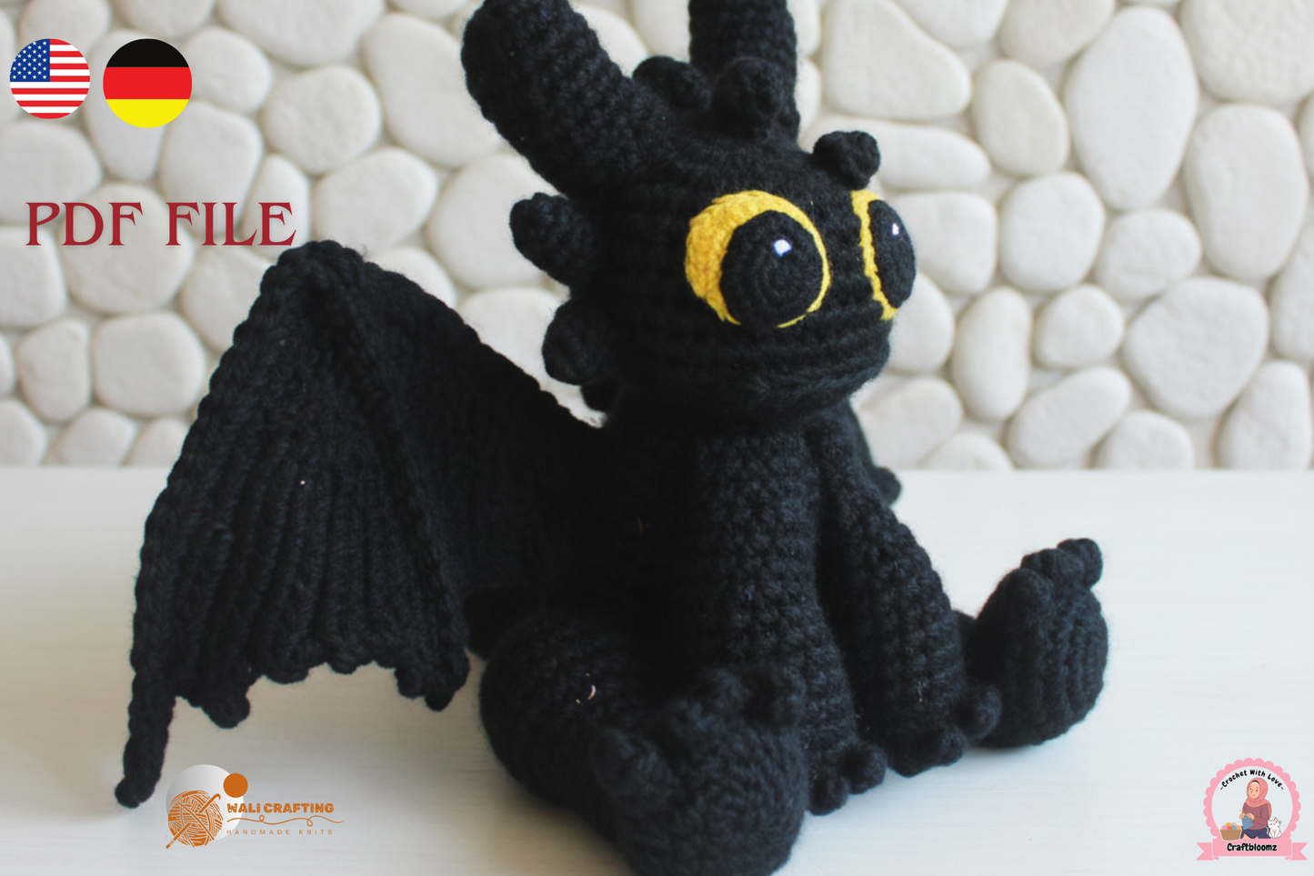 Black Dragon Amigurumi Pattern