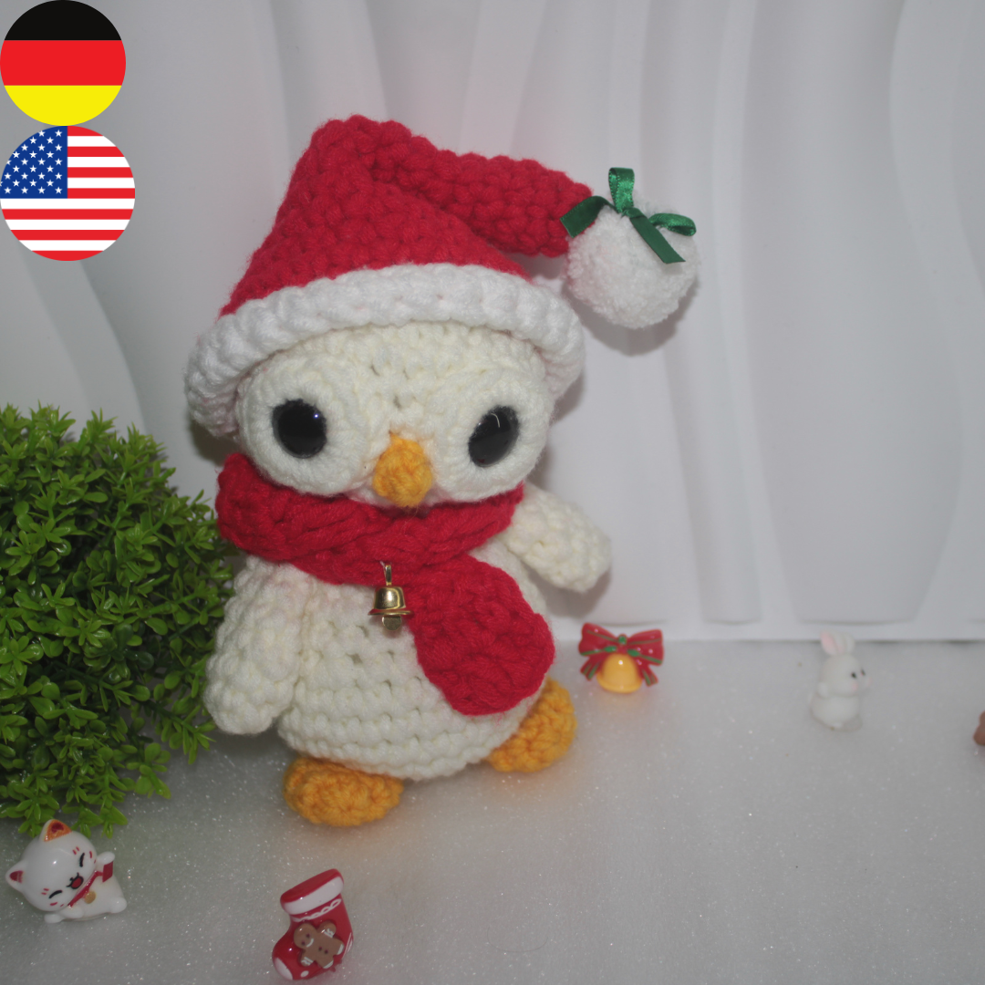 Christmas Santa, Snowman & Owl Crochet Pattern Bundle (PDF Download)