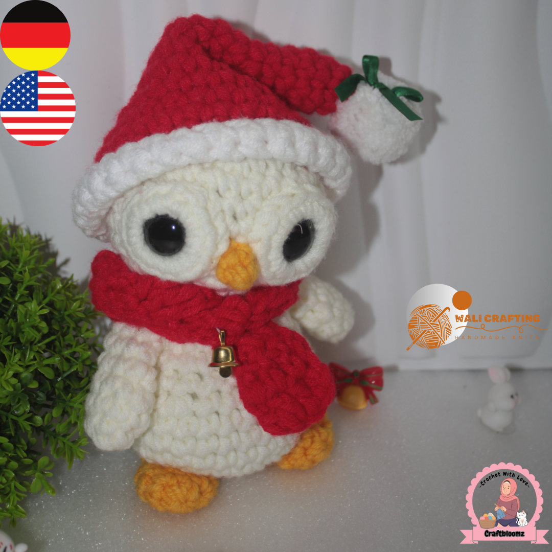 Christmas Santa, Snowman & Owl Crochet Pattern Bundle (PDF Download)