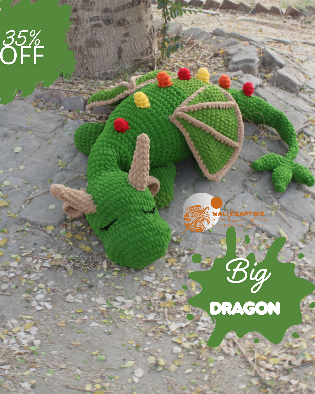 Sleeping Dragon Crochet Pattern-Instant download PDF File.