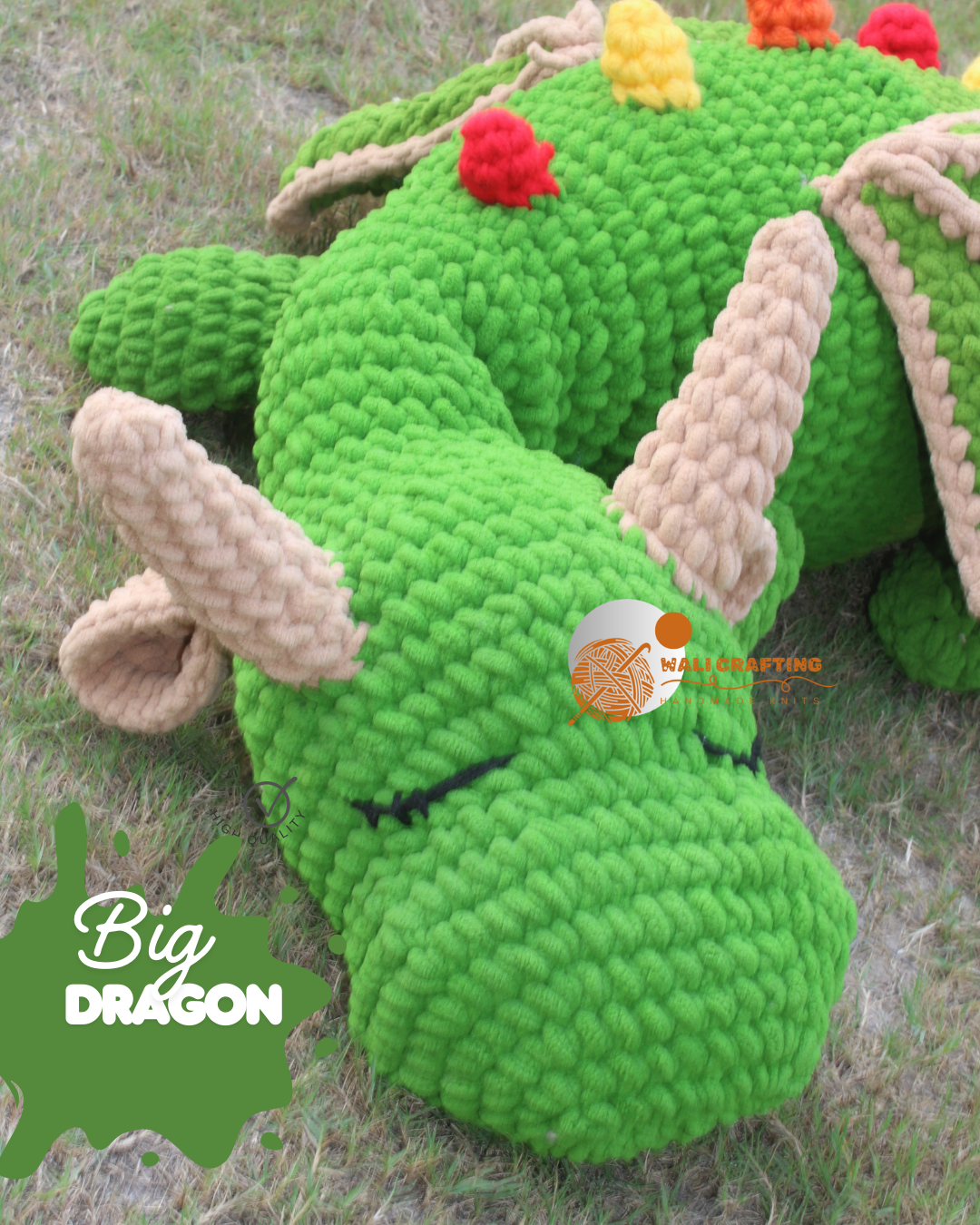 Sleeping Dragon Crochet Pattern-Instant download PDF File.