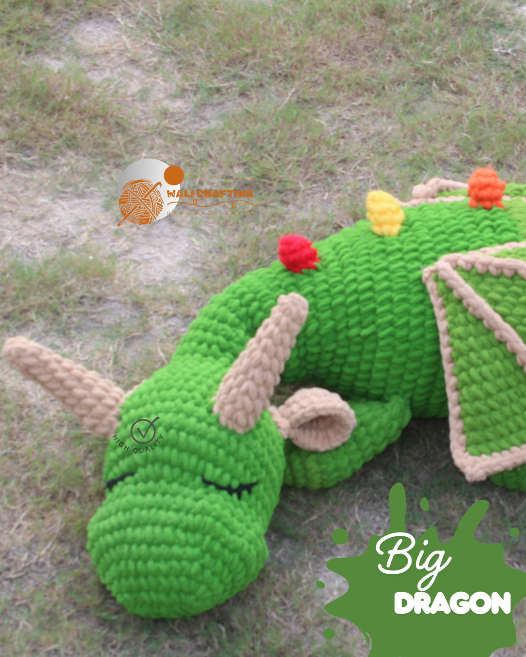 Sleeping Dragon Crochet Pattern-Instant download PDF File.