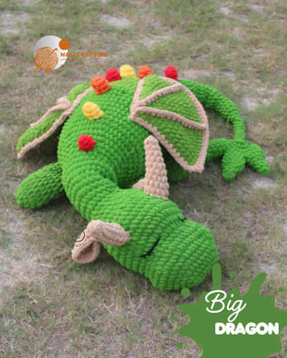 Sleeping Dragon Crochet Pattern-Instant download PDF File.