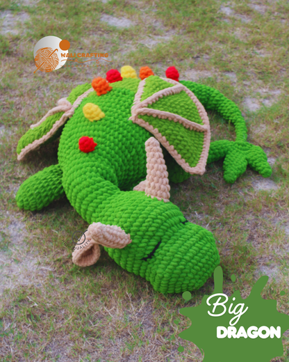 Sleeping Dragon Crochet Pattern-Instant download PDF File.