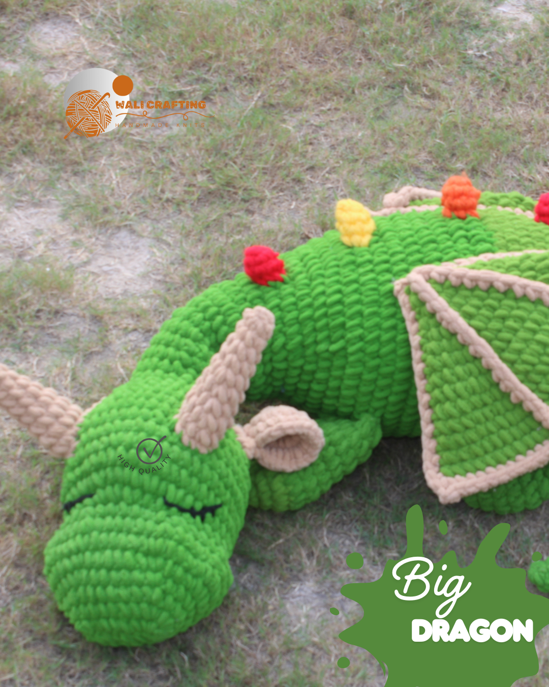 Sleeping Dragon Crochet Pattern-Instant download PDF File.