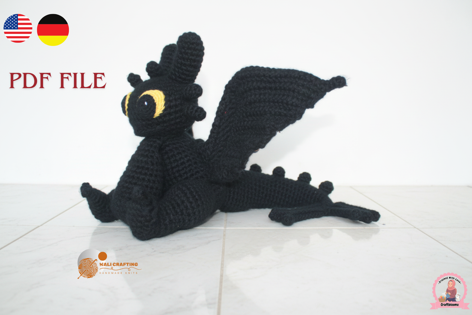 Black Dragon Crochet 
pattern