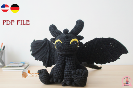 Crochet Pattern For Black Dragon