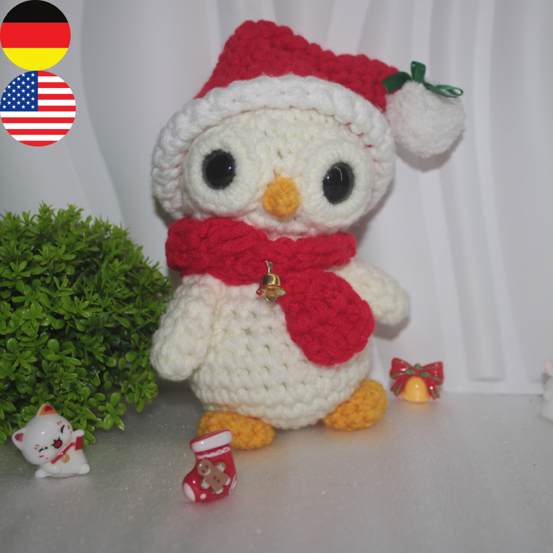 Christmas Santa, Snowman & Owl Crochet Pattern Bundle (PDF Download)