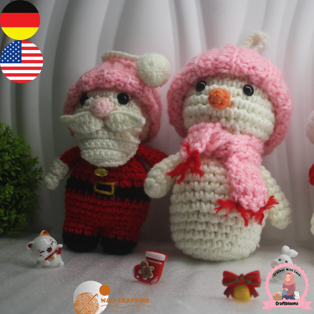 Christmas Santa, Snowman & Owl Crochet Pattern Bundle (PDF Download)