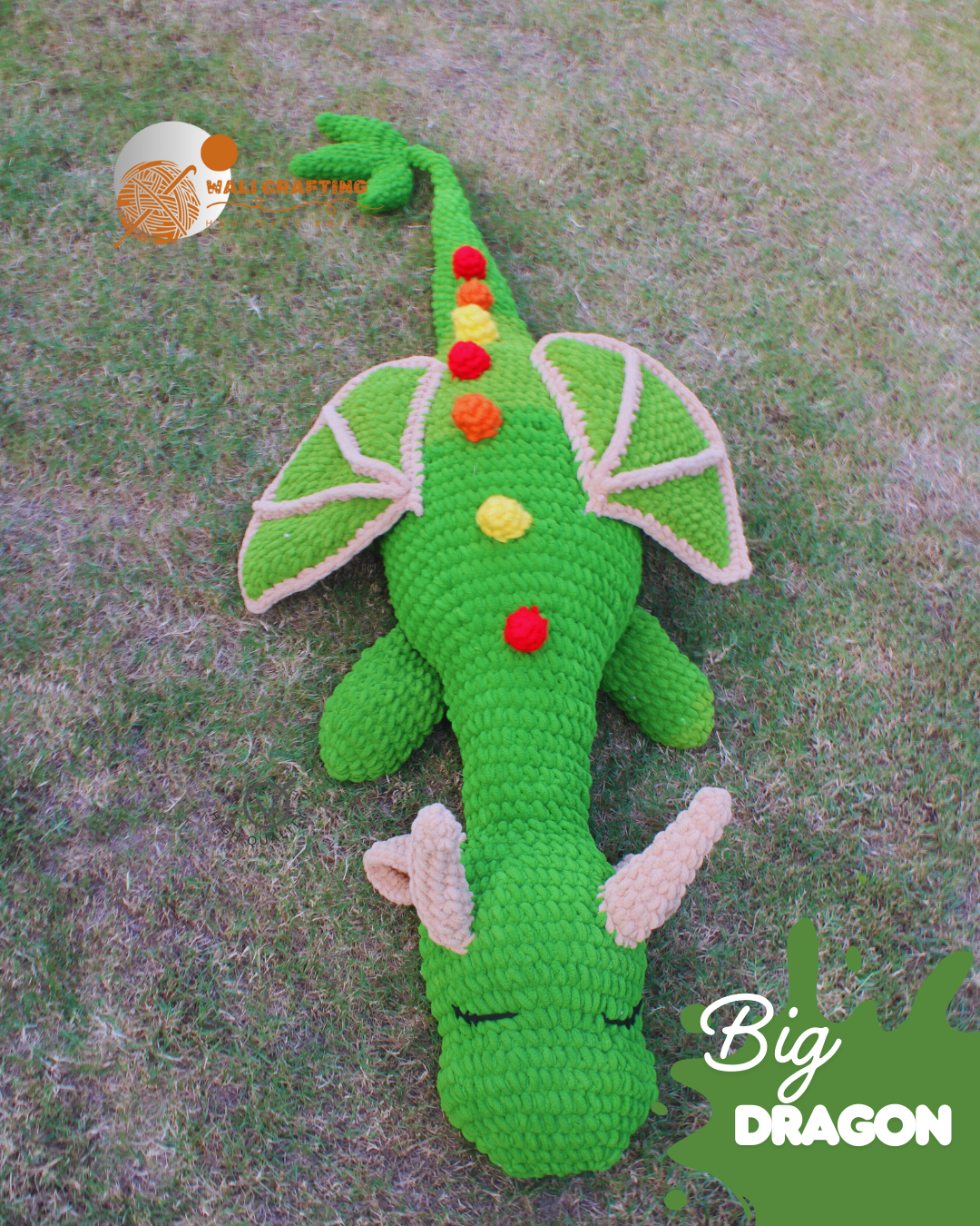Cochet dragon pattern with step by step pictures