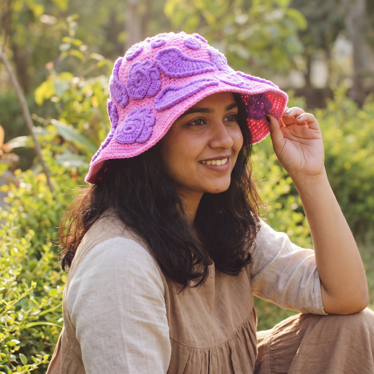 Floral Crochet Sun Hat Pattern – Digital Pattern