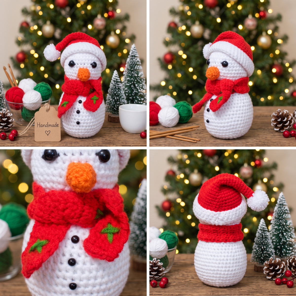 Crochet Snowman Amigurumi Pattern – Christmas PDF Download