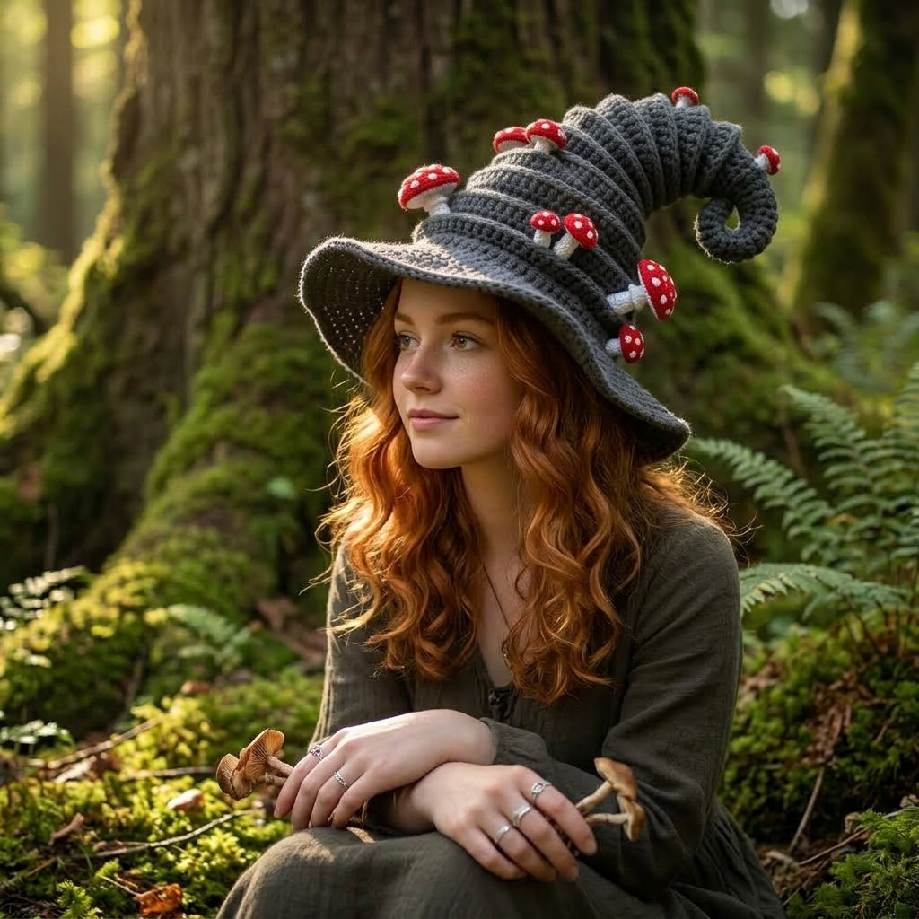 Crochet Mushroom Witch Hat Digital Pattern
