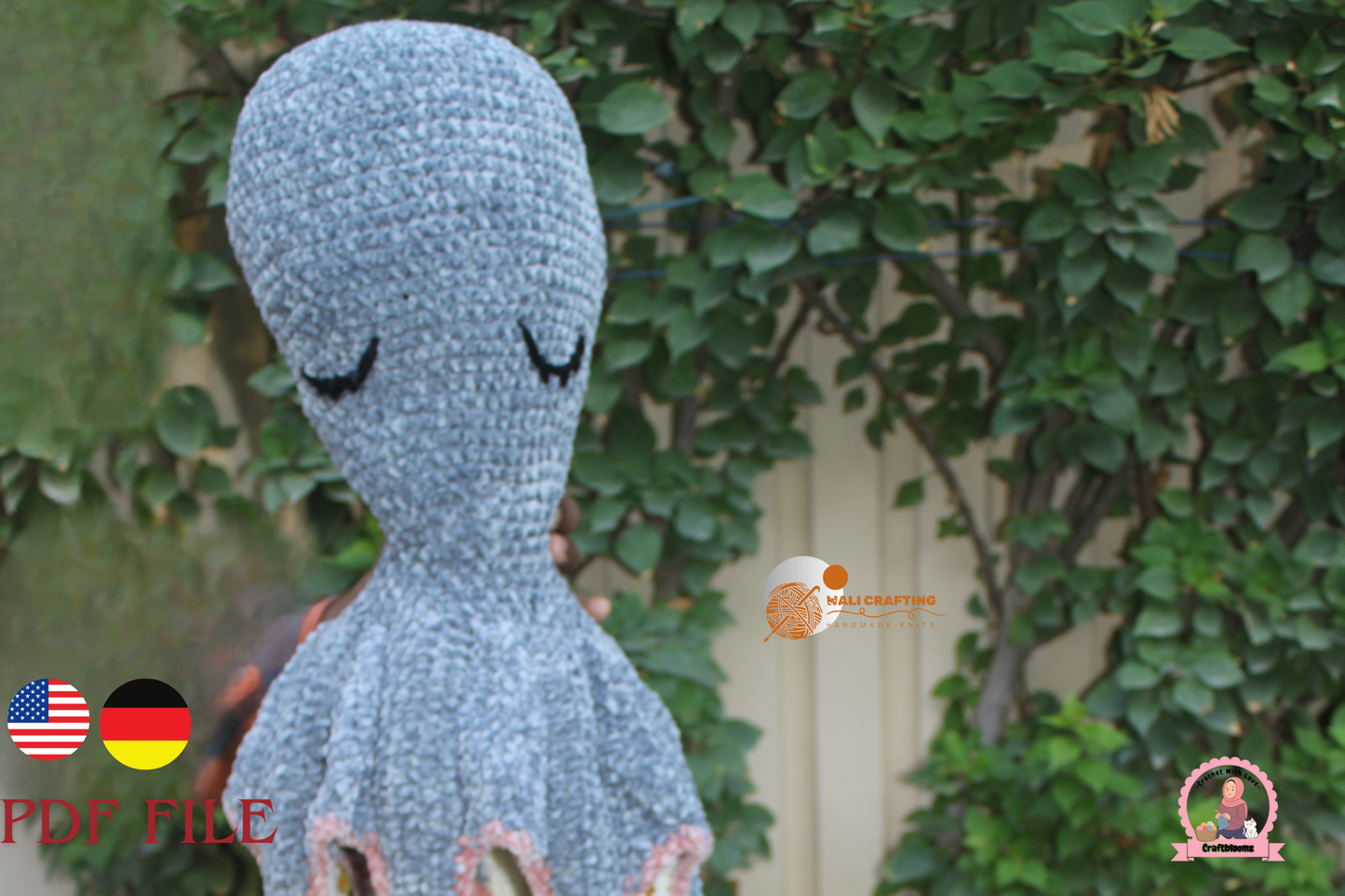No Sew Sleeping Octopus Crochet Pattern | Amigurumi Pattern |Instant Download | PDF