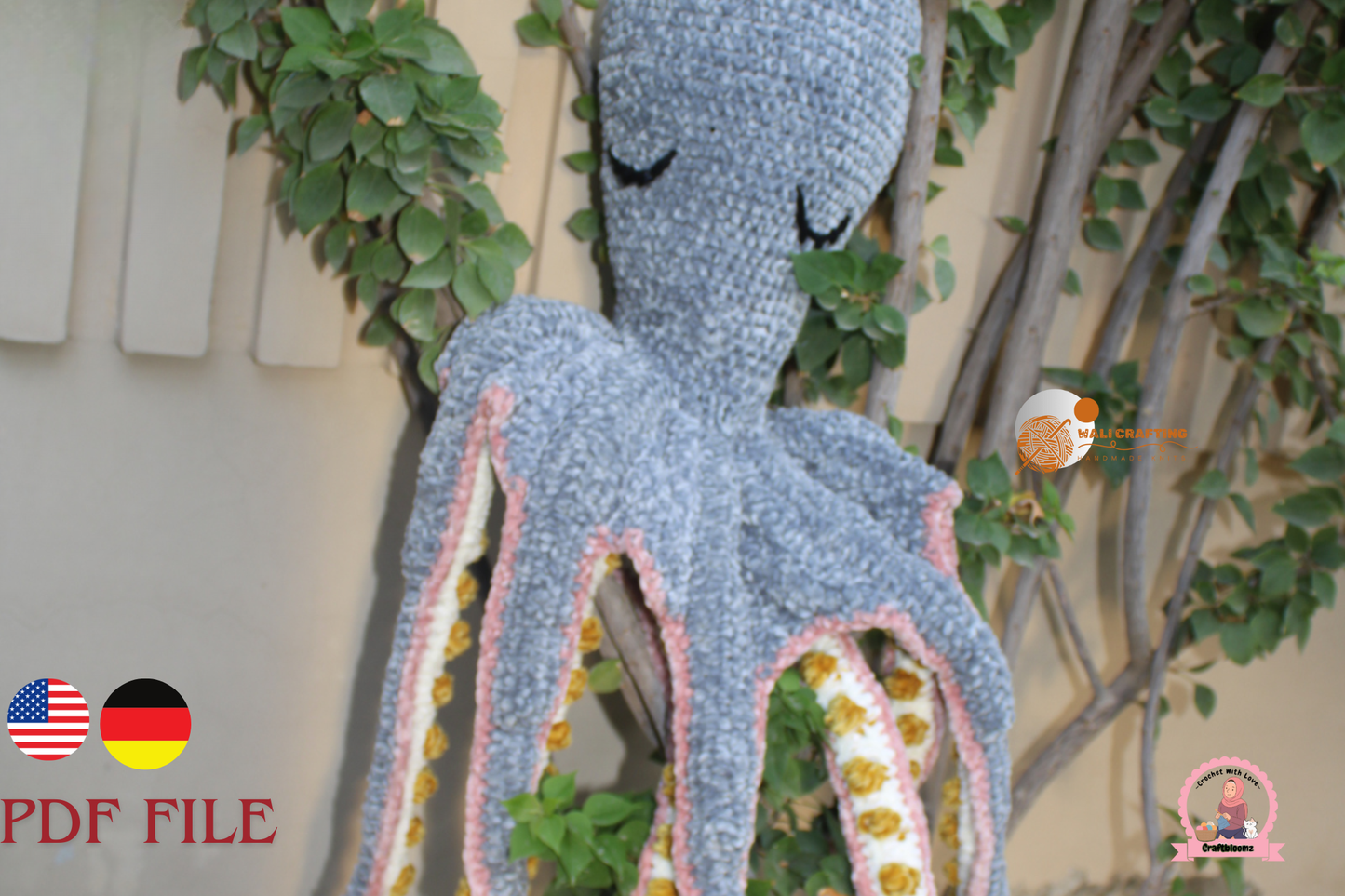 No Sew Sleeping Octopus Crochet Pattern | Amigurumi Pattern |Instant Download | PDF