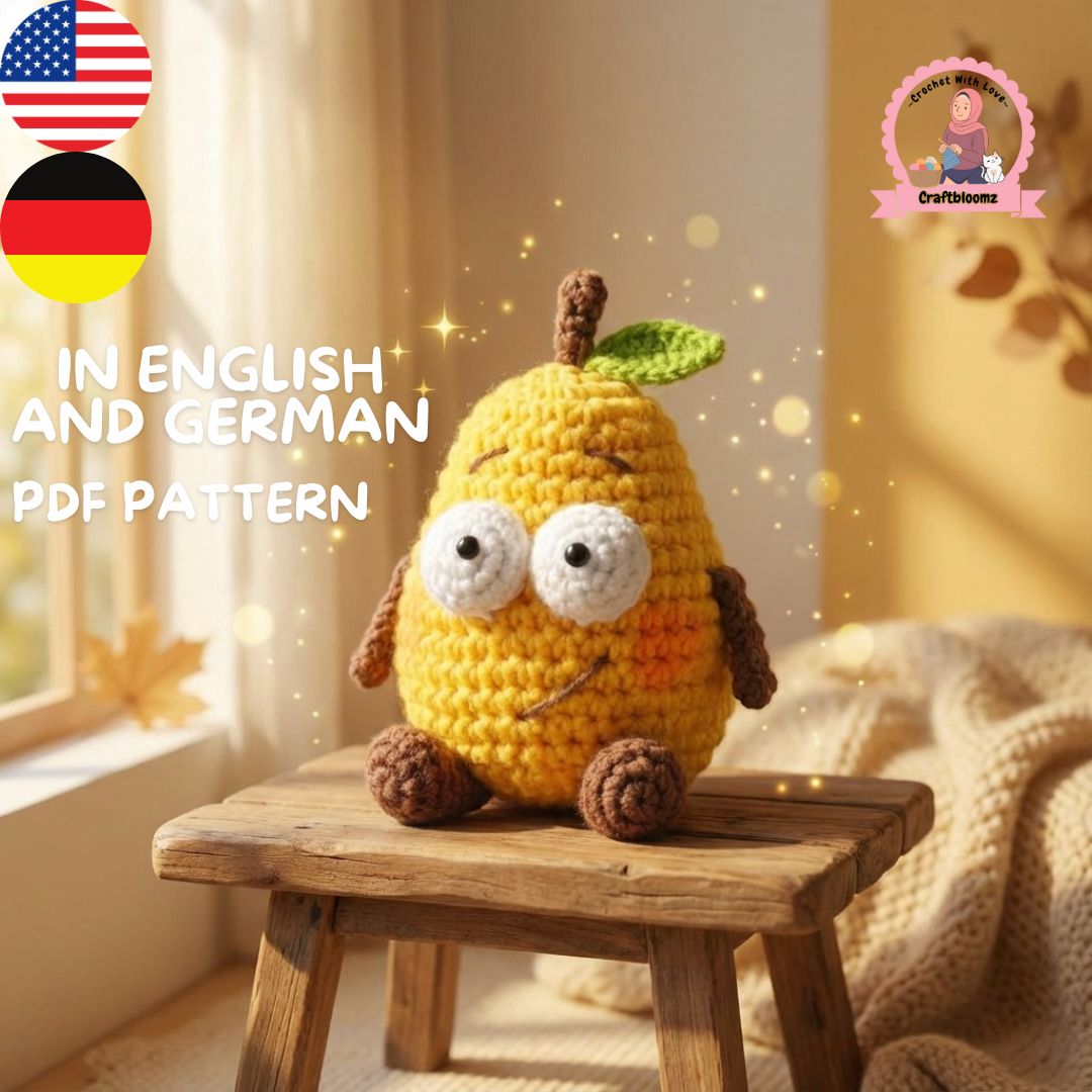 Crochet Mango Pattern: Amigurumi Fruit Toy (PDF Download)