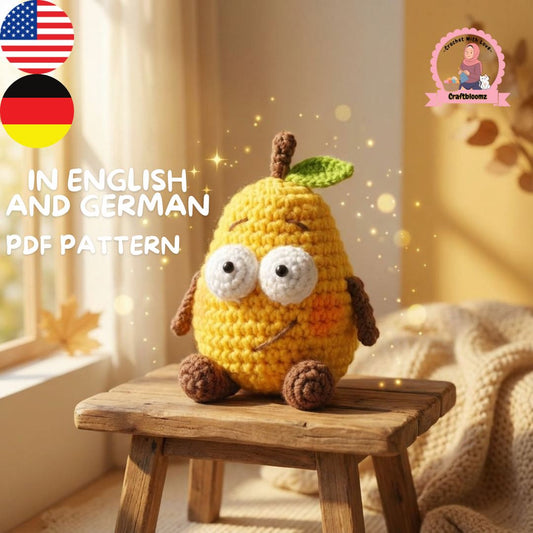 Crochet Mango Pattern: Amigurumi Fruit Toy (PDF Download)