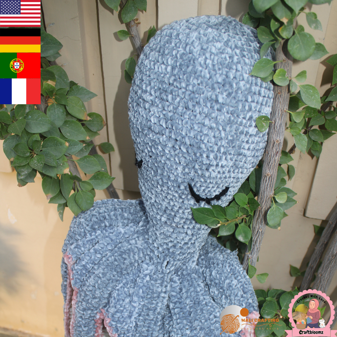 No Sew Sleeping Octopus Crochet Pattern | Amigurumi Pattern |Instant Download | PDF