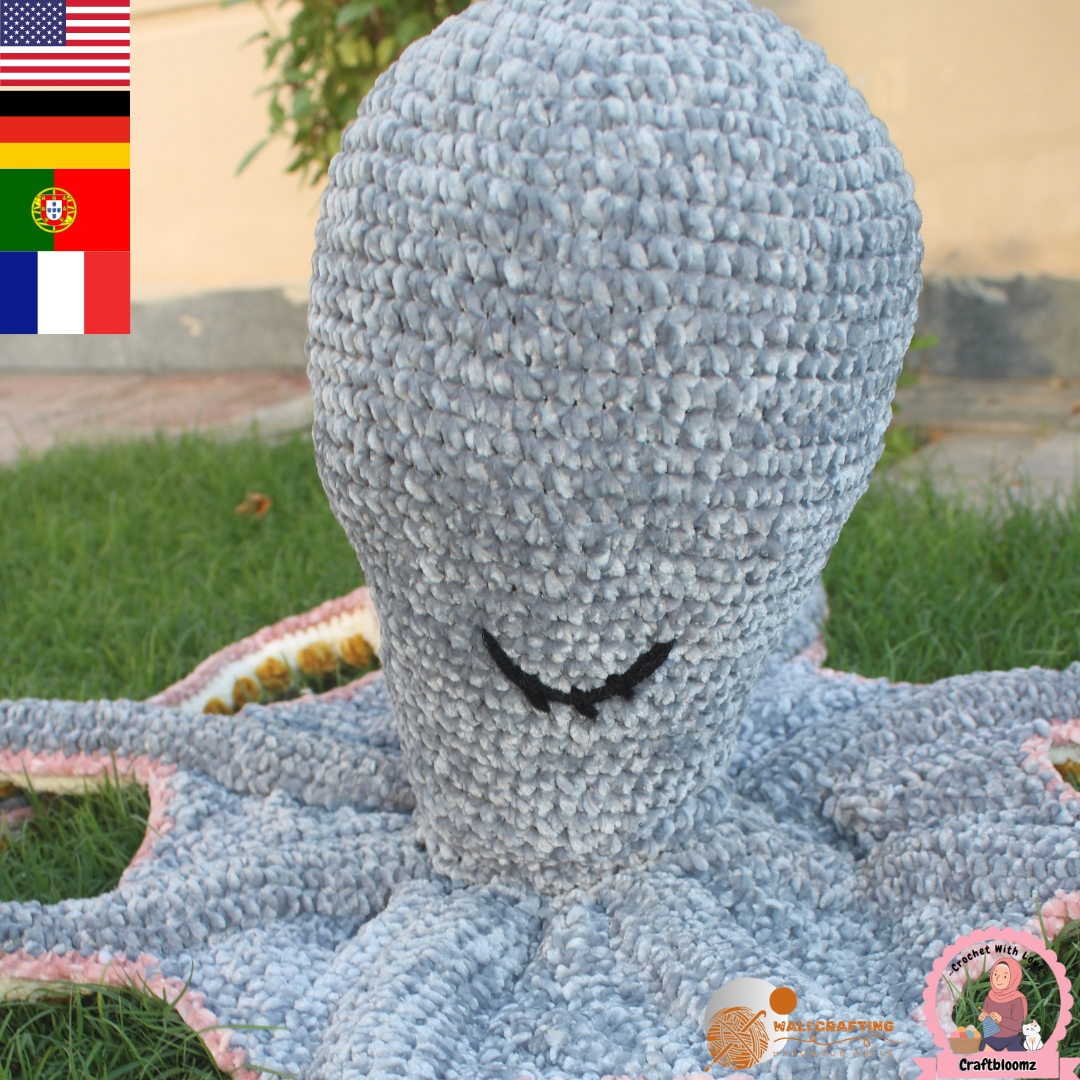 No Sew Sleeping Octopus Crochet Pattern | Amigurumi Pattern |Instant Download | PDF