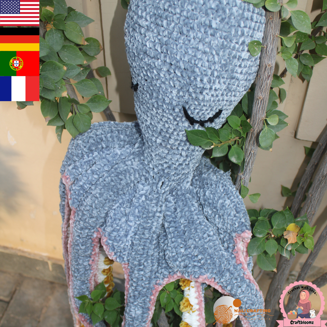 No Sew Sleeping Octopus Crochet Pattern | Amigurumi Pattern |Instant Download | PDF