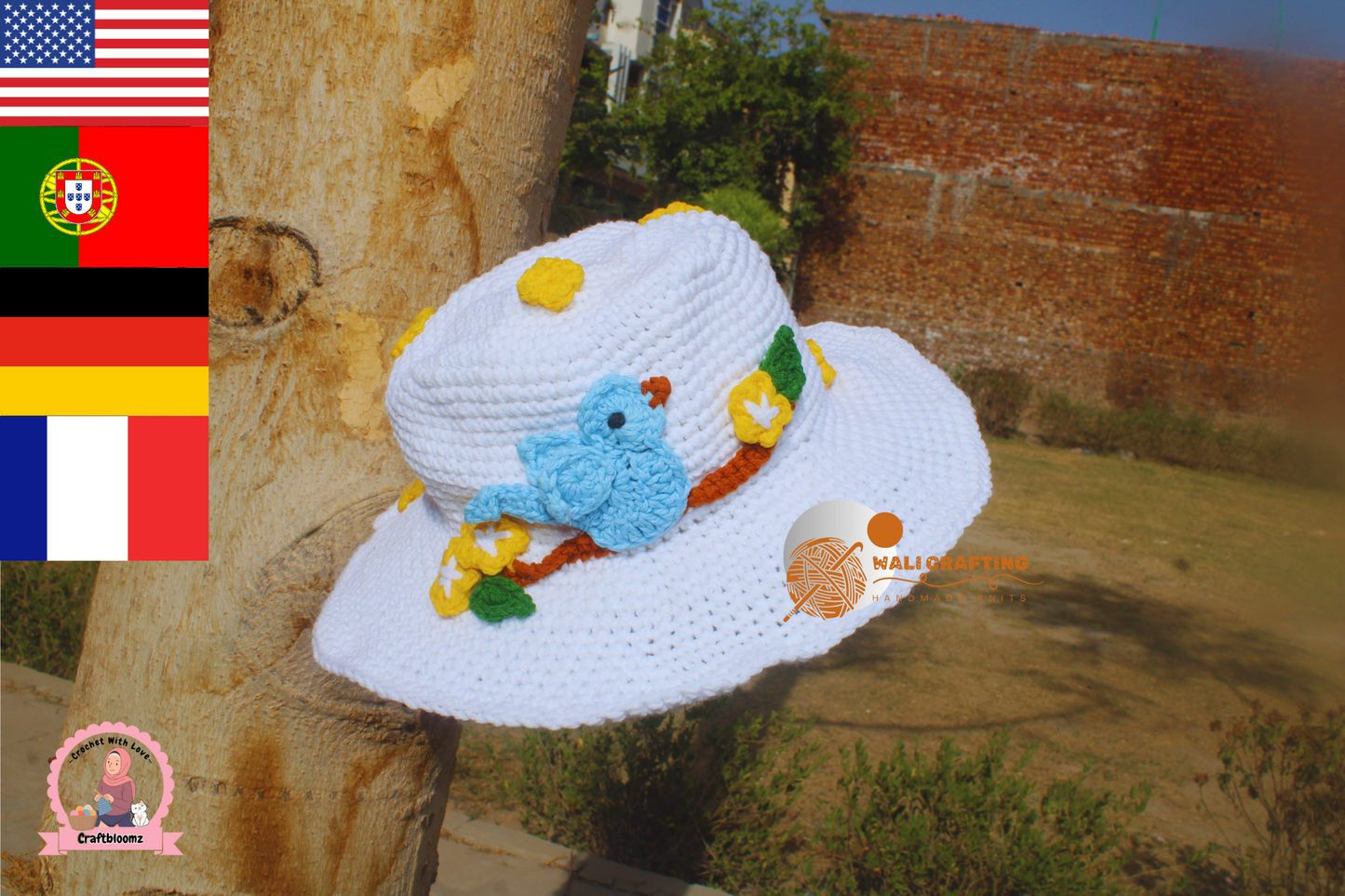 Summer Bucket Hat Crochet Pattern, PDF Tutorial  File.