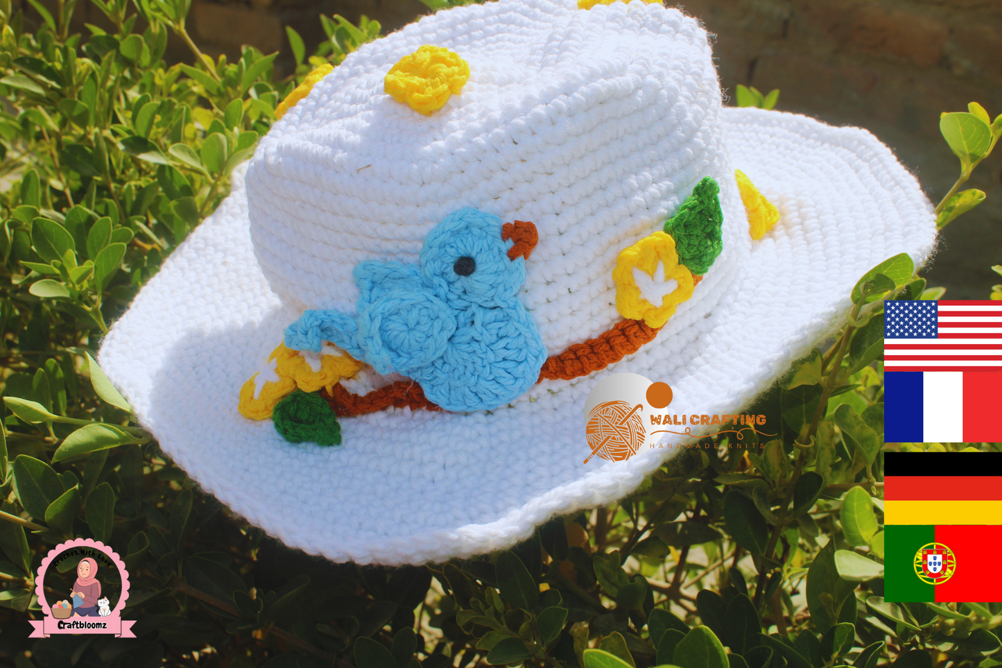 Summer Bucket Hat Crochet Pattern, PDF Tutorial  File.