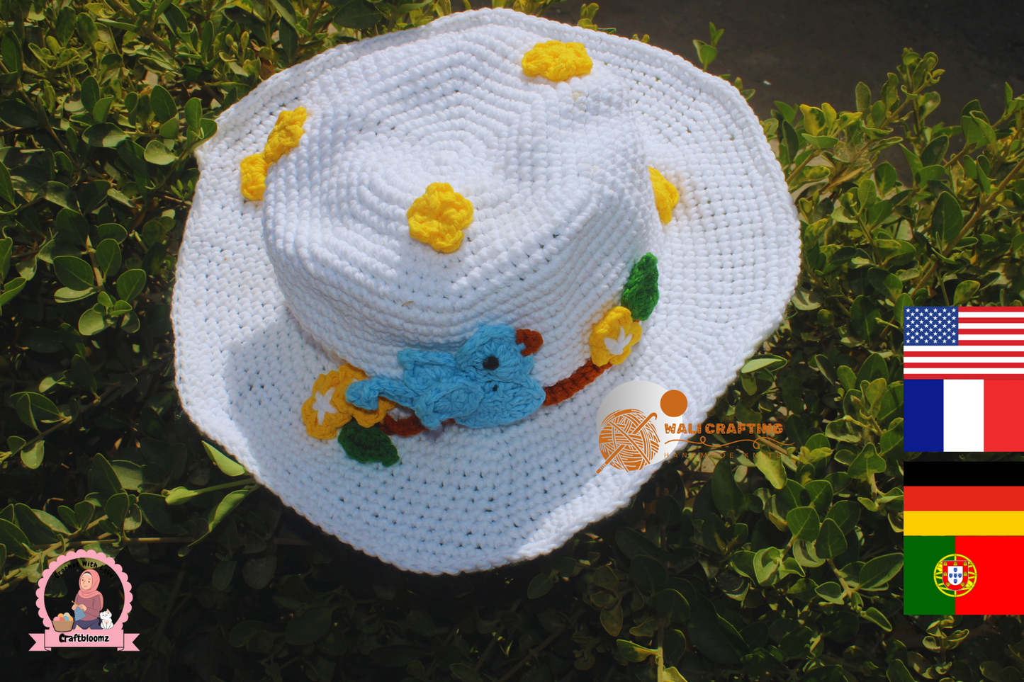 Summer Bucket Hat Crochet Pattern, PDF Tutorial  File.