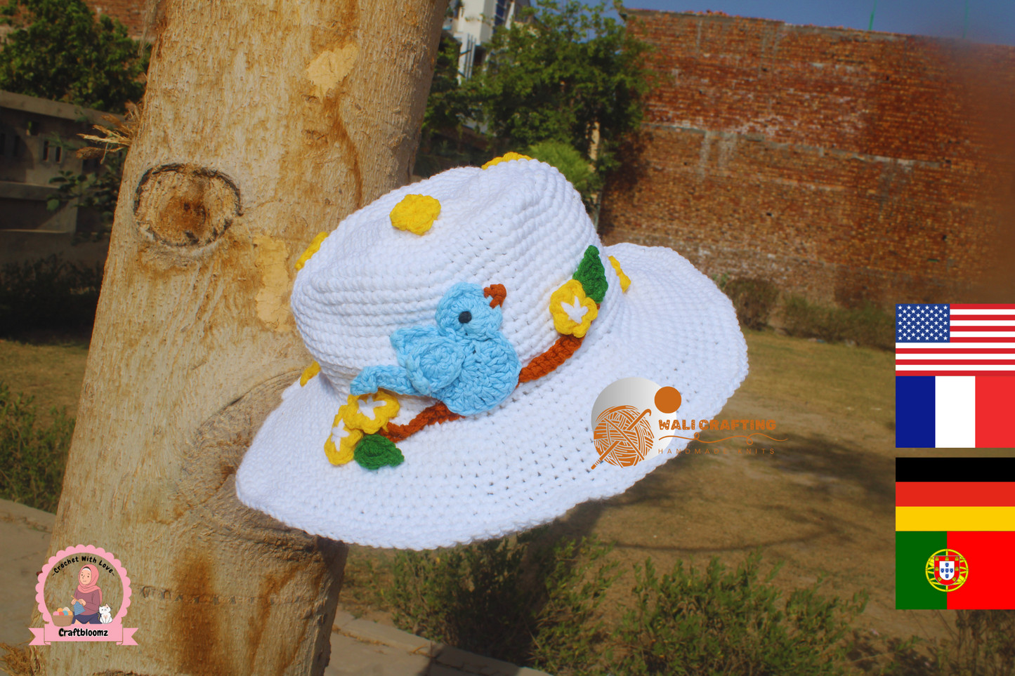Summer Bucket Hat Crochet Pattern, PDF Tutorial  File.