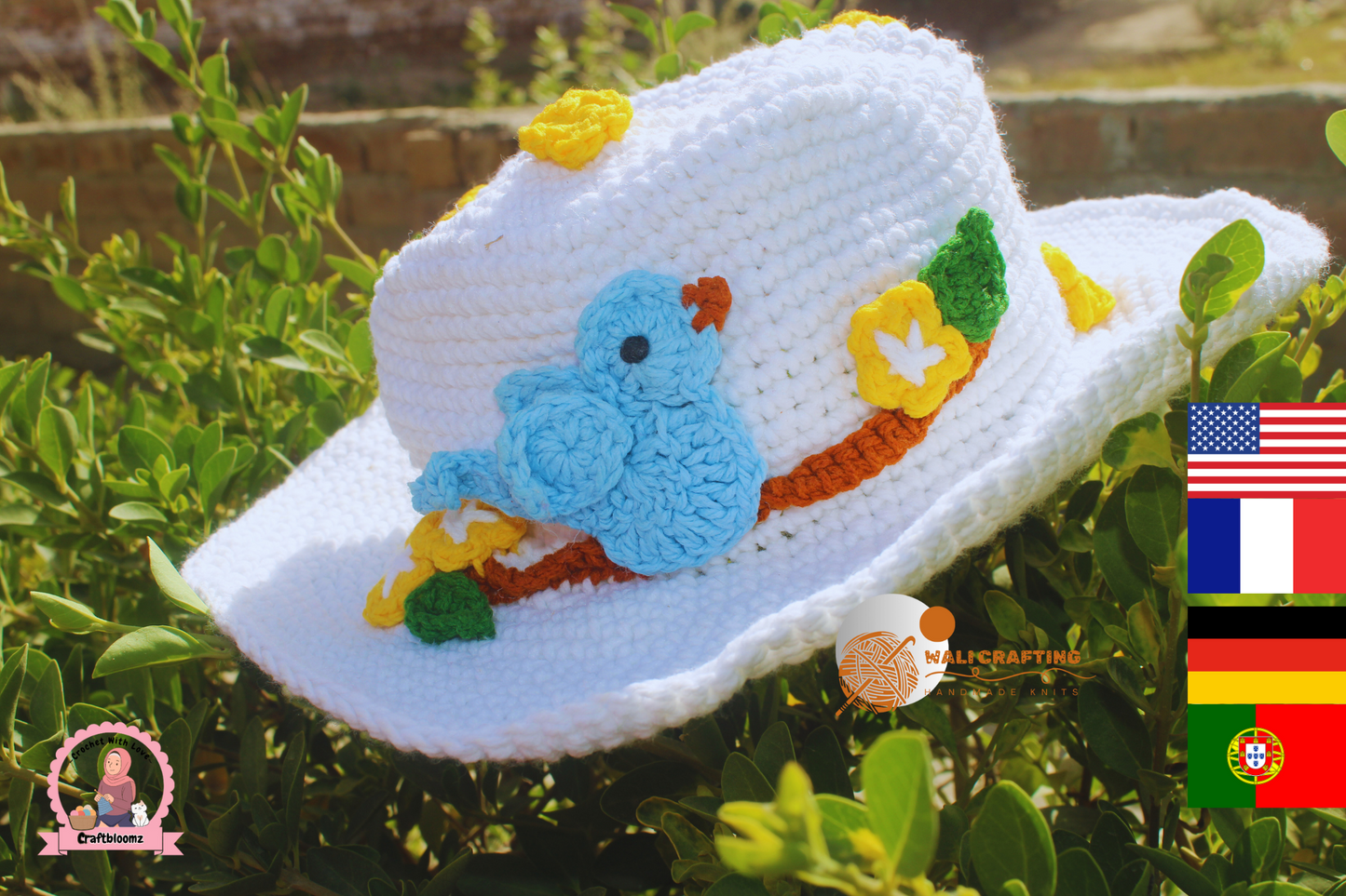 Summer Bucket Hat Crochet Pattern, PDF Tutorial  File.