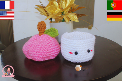 Bundle of Cute Beverage Plant  crochet Pattern, Instant download pdf File.