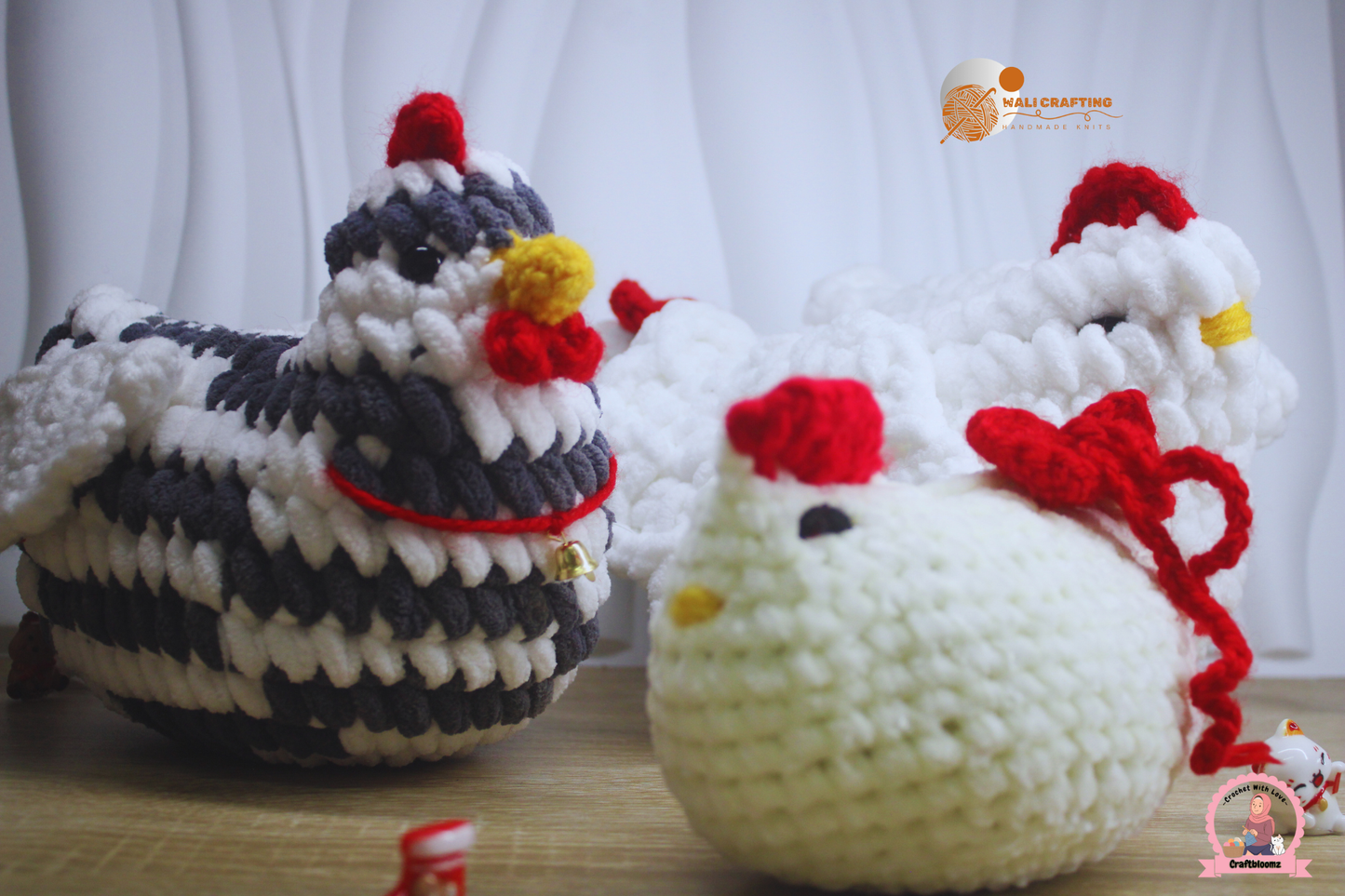 Crochet Chicken Family PATTERN for Christmas