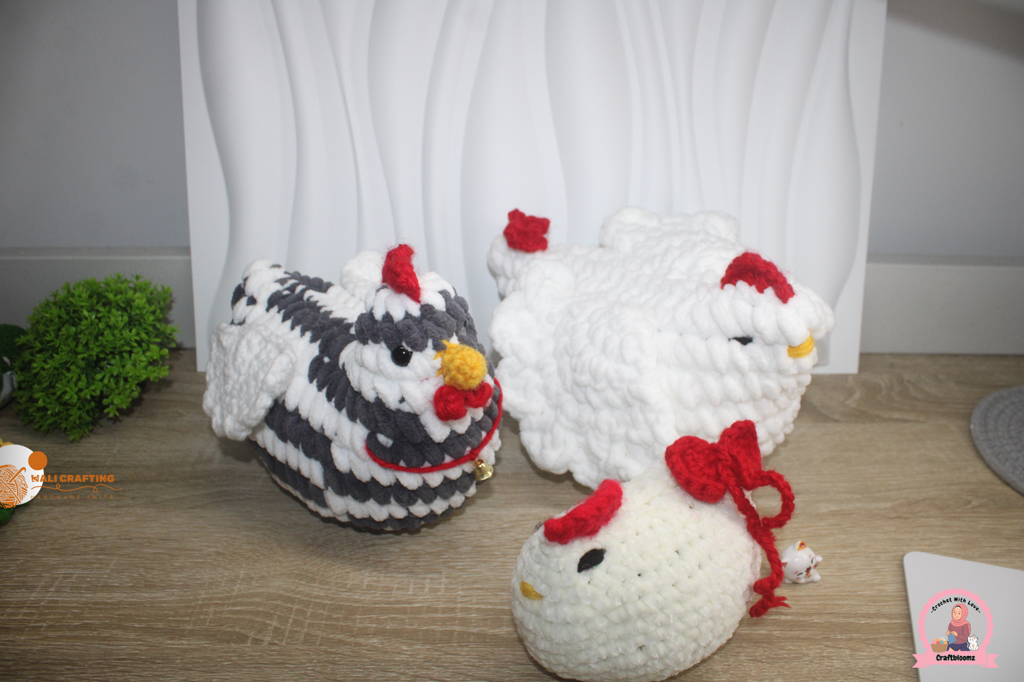 Crochet Chicken Family PATTERN for Christmas
