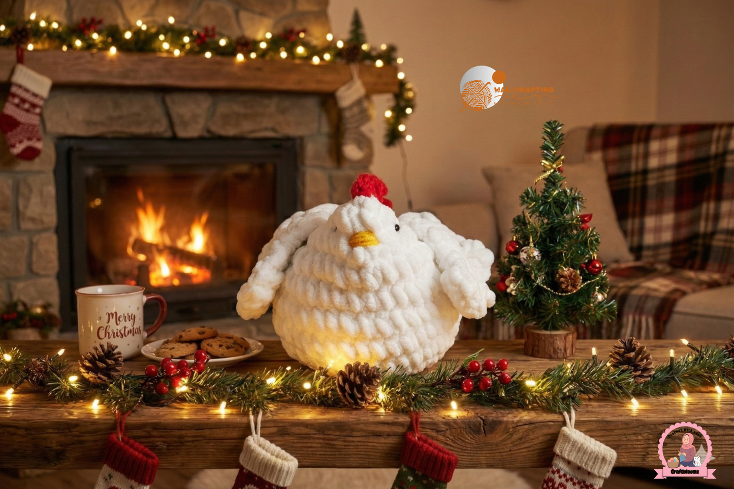 Crochet Chicken Family PATTERN for Christmas