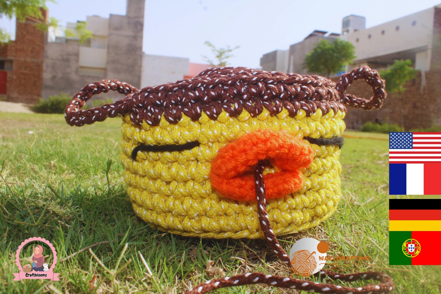 yarn Holder Crochet Basket PATTERN - gift for mom- Instant download pdf