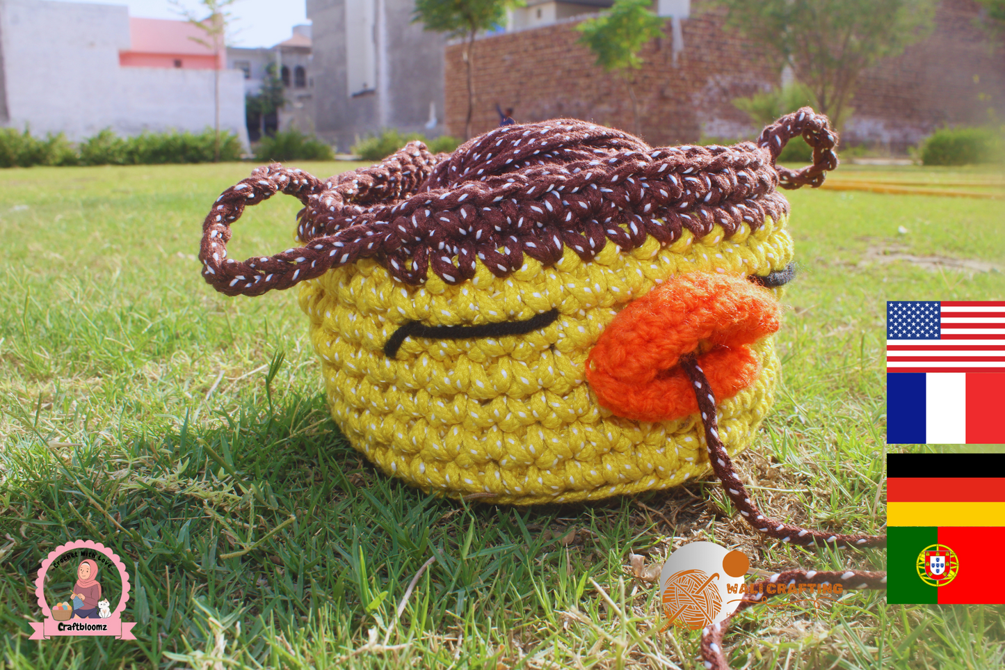 yarn Holder Crochet Basket PATTERN - gift for mom- Instant download pdf