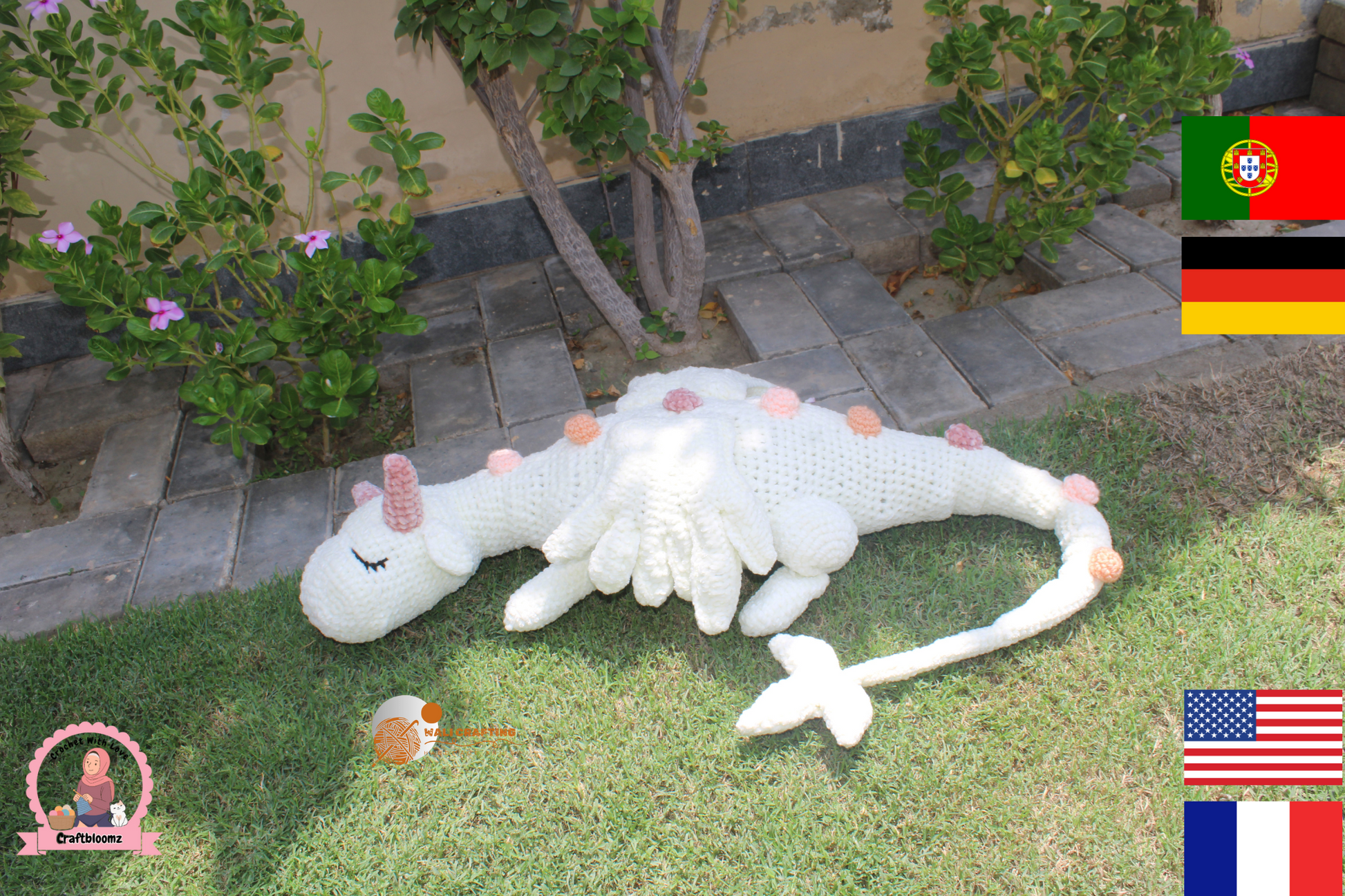 sleeping crochet dragon pattern