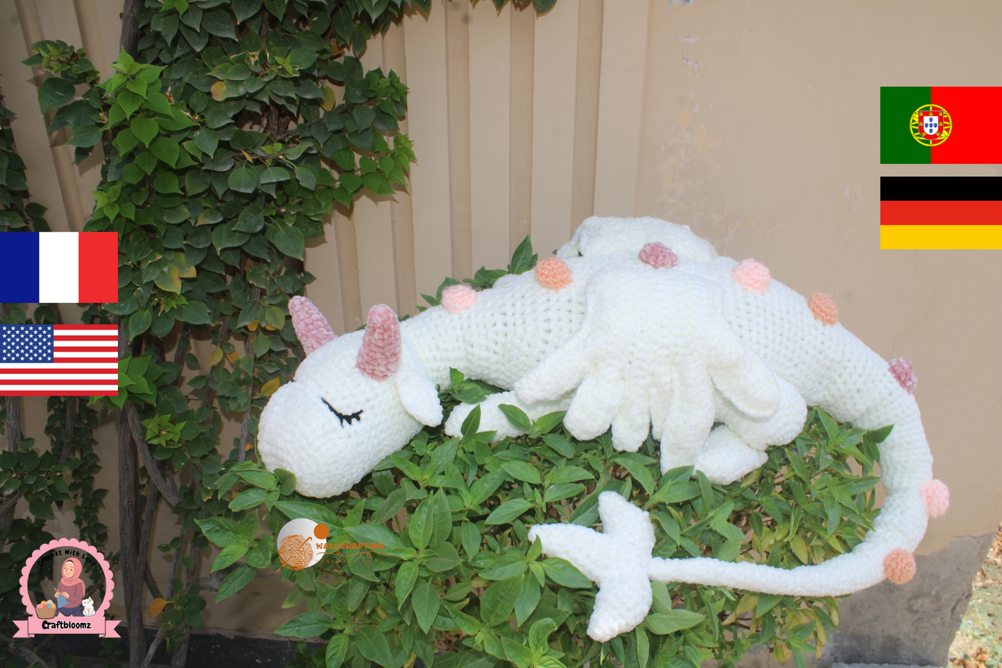 Big crochet dragon